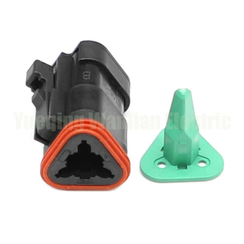 3 Pin DEUTSCH เครื่องเชื่อมรถยนต์ DT06-3S-E005 AT06-3S-EC01BLK ซีรี่ย์ DT