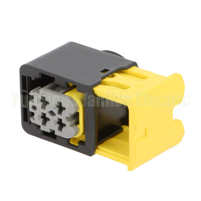 4 ปิน HDSCS Connector 2-1418390-1 สีดํา Shell สีเทา Key กันน้ํา เพศหญิงปลั๊ก