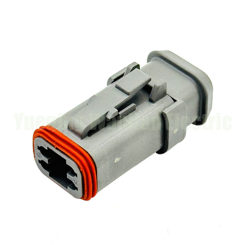 4 Way DT06-4S-E008 Deutsch DT Series โซค็อตพล็อก เครื่องเชื่อมรถยนต์ พล็อกสีเทา